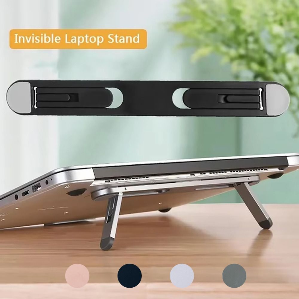 Laptop Cooling Pad - ขาตั้งแล็ปท็อปแบบพับได้ ปรับระดับได้ ใช้งานได้หลากหลาย พร้อมแผ่นรองระบายความร้อนตามหลักสรีรศาสตร์ เหมาะสำหรับใช้งานที่บ้านและที่ทำงาน