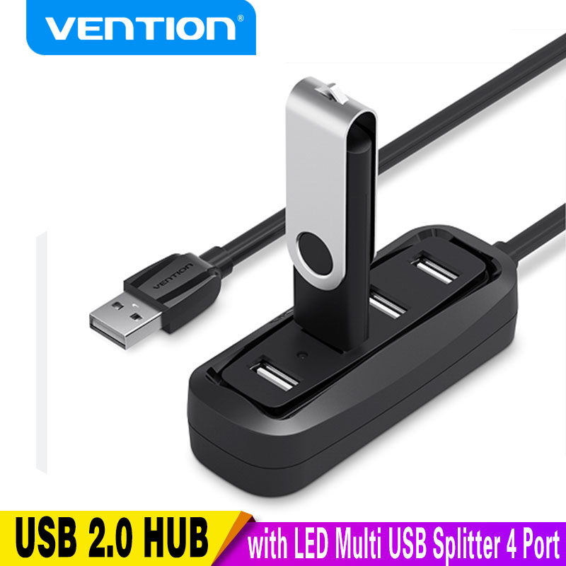Laptop Accessories Price - Vention ฮับ2.0 USB 4พอร์ตพร้อมตัวแยก USB LED