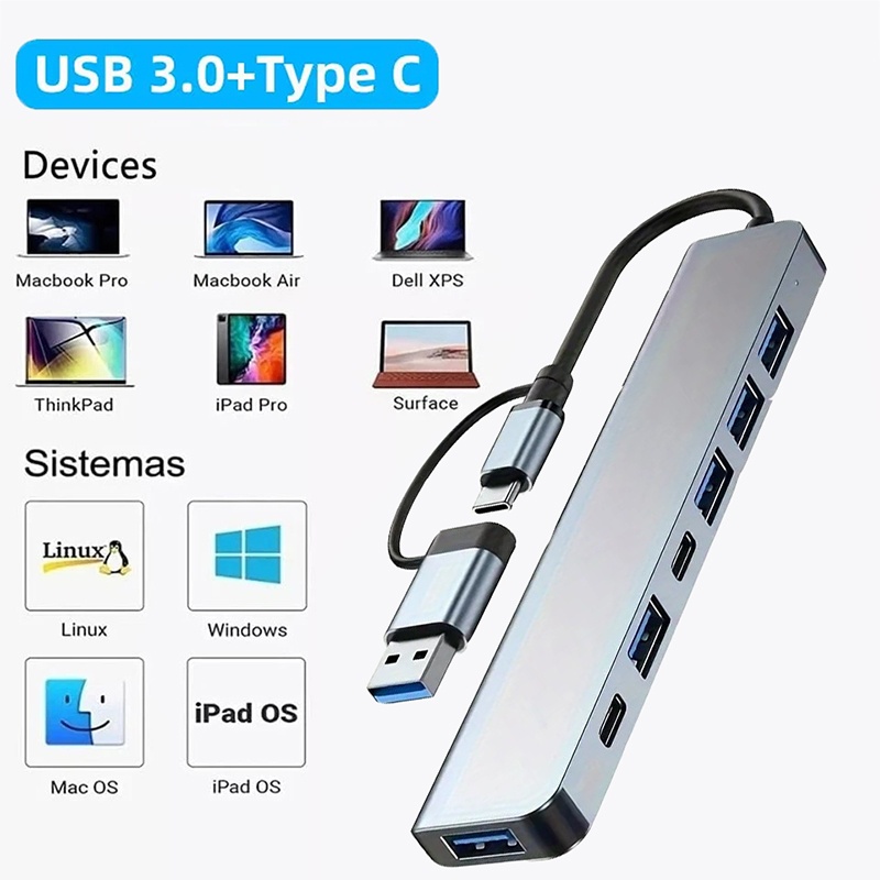 Laptop Accessories Price - ฮับ USB3.0 2 in 1 7