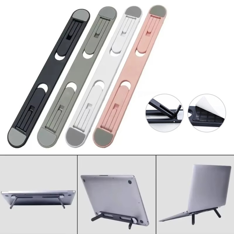 Laptop Cooling Pad - ที่วางแล็ปท็อปอเนกประสงค์ แผ่นรองระบายความร้อน ขาตั้งแล็ปท็อปแบบปรับได้ ขาตั้งแบบพกพาสำหรับแมคบุคโปร 13 15