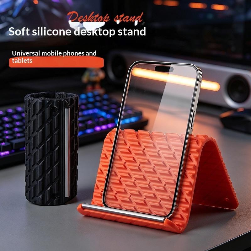 Laptop Accessories Price - ขาตั้งแท็บเล็ตและแล็ปท็อปแบบพับได้ ปรับเปลี่ยนรูปทรงได้ อุปกรณ์เสริมสำหรับการเดินทาง 1 ชิ้น ขาตั้งโทรศัพท์ซิลิโคนดีไซน์สร้างสรรค์