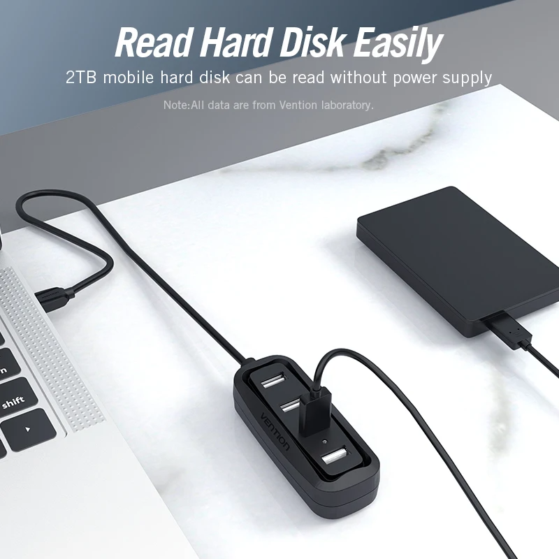 Vention ฮับ2.0 USB 4พอร์ตพร้อม - Laptop Accessories Price บทวิจารณ์และราคา